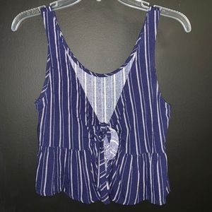womens crop top tie front